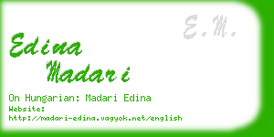 edina madari business card